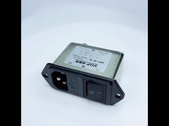 60 ~ 90dB فلتر IEC EMI AC 250V 10A المعدن المنخفض 150K-30MHZ