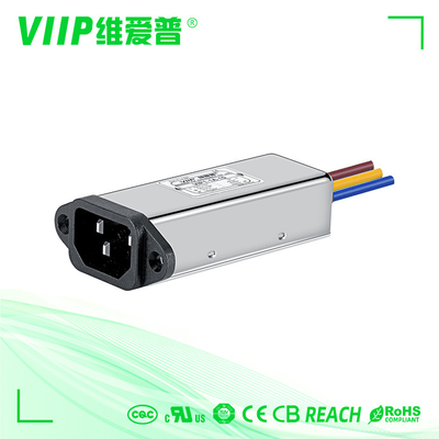 شراء 3A 60Hz AC خط الطاقة IEC شركة إمي Filter Male Socket With Wires 1500VDC online manufacture