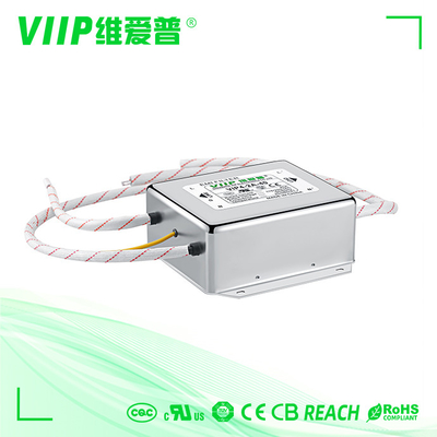 مرشح EMI التيار المتردد لخط الطاقة المترددة نطاق درجة الحرارة -25C- 85C وظيفة النقل بما في ذلك التصميم المدمج