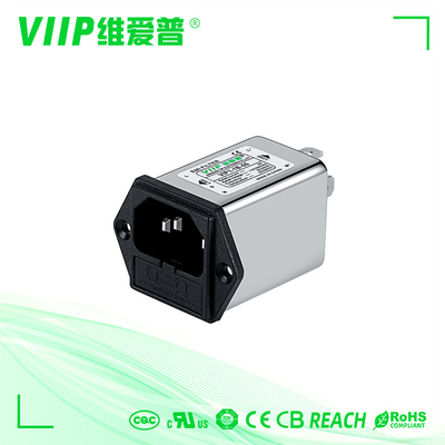 IEC 110V / 250VAC فلاتر دخول الطاقة عالية الضبابية تردد المركز الاسمي 150KHZ-30MHZ