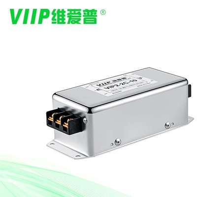 فقدان إدخال مرشح EMI المعدني ثلاثي الأطوار 60 ~ 90dB من الخط إلى الأرض 2250VDC أو 2000VAC