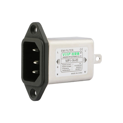 مرشح EMI مضغوط للغاية 110V / 250VAC مع IEC Mount